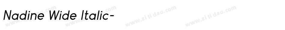 Nadine Wide Italic字体转换